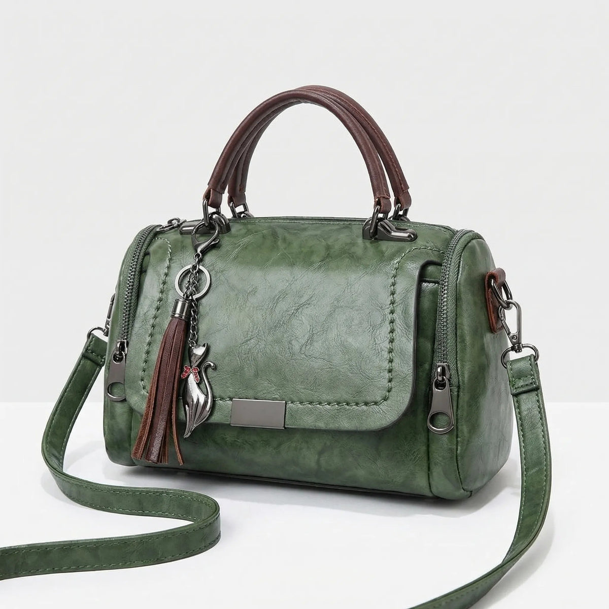 Davy | Women's Satchel Bag with Tassel Charm