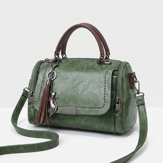 Davy | Women's Satchel Bag with Tassel Charm