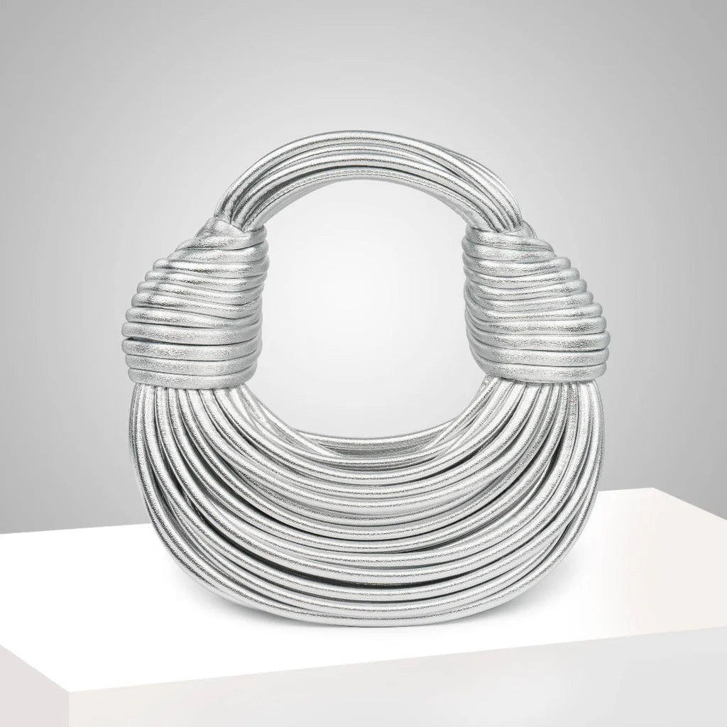 Davy | Women's Sculptural Woven Handbag with Twisted Detail