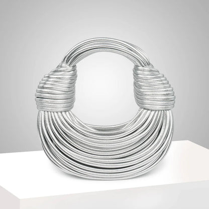Davy | Women's Sculptural Woven Handbag with Twisted Detail