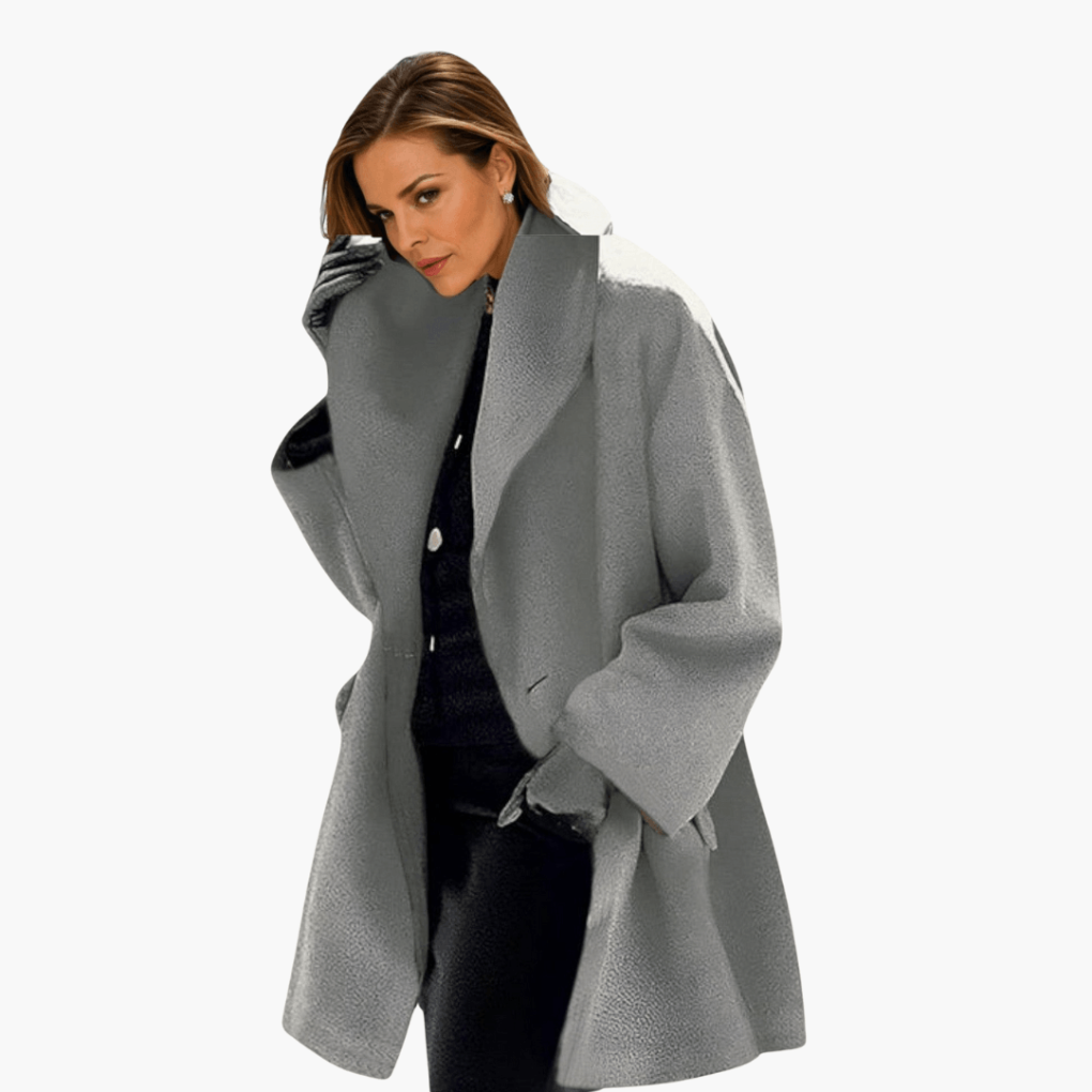 Sculptural Shawl Collar Coat
