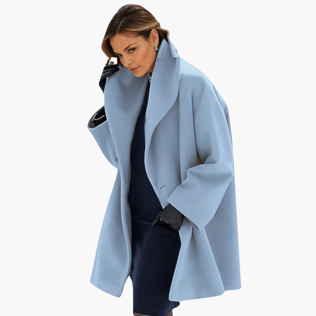 Sculptural Shawl Collar Coat