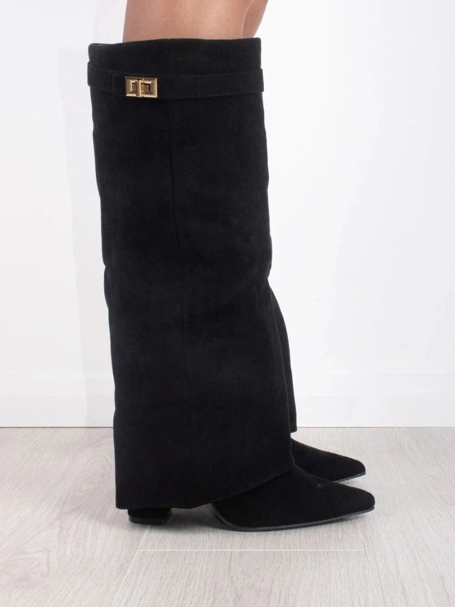 Davy | Leather Shoes with Gold Accents for Women | Daily Wear
