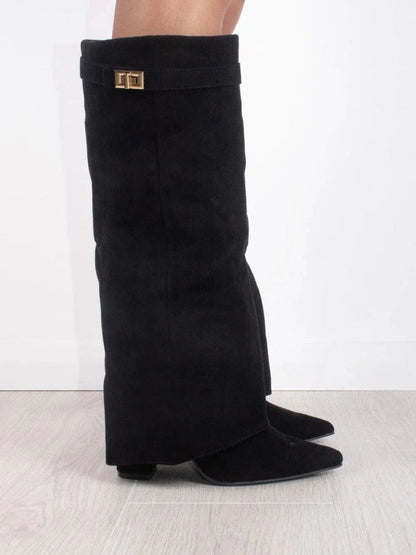 Davy | Leather Shoes with Gold Accents for Women | Daily Wear