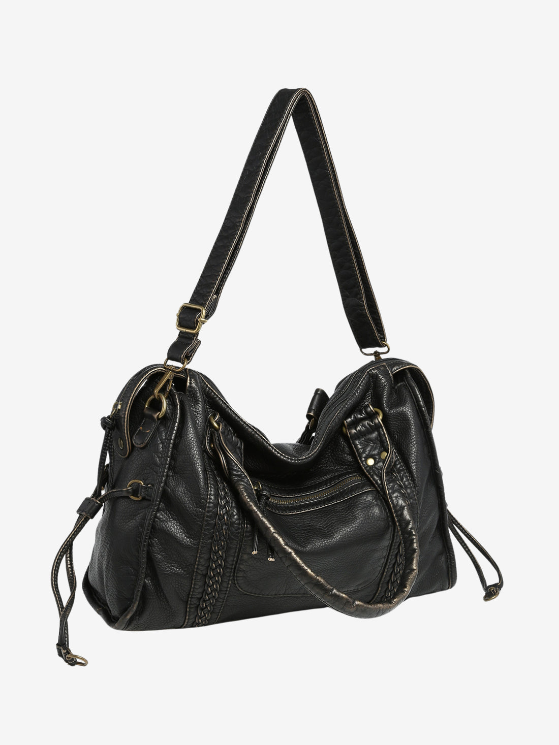 Davy | Women's Shoulder Bag with Braided Detail
