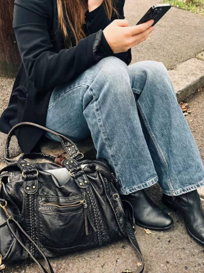 Davy | Women's Shoulder Bag with Braided Detail
