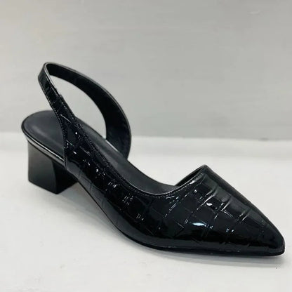 Women's Crocodile Embossed Slingback Heels