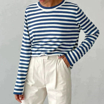 Women's Cozy Striped Long Sleeve Sweater