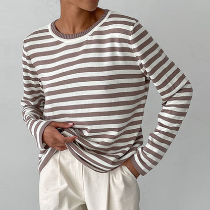 Women's Cozy Striped Long Sleeve Sweater