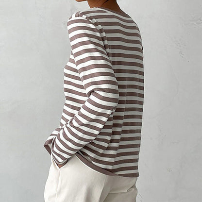 Women's Cozy Striped Long Sleeve Sweater