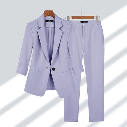 Chic Women's Blazer & Trouser Suit