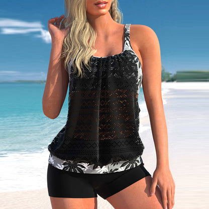 Women's Tankini with Floral Boyshorts
