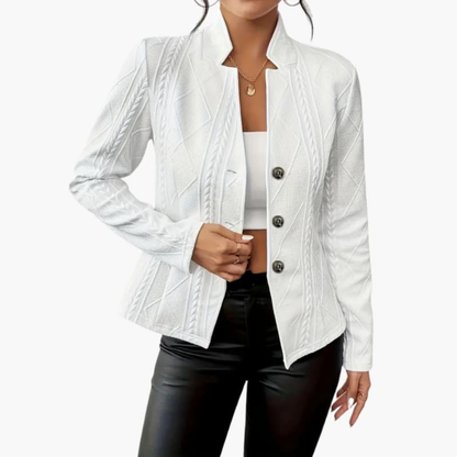 Textured Button Blazer