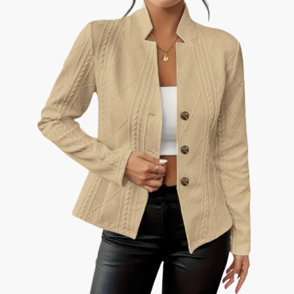 Textured Button Blazer