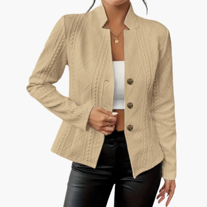 Textured Button Blazer