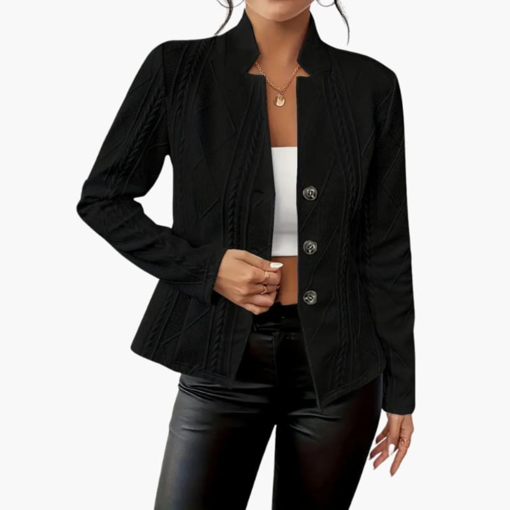 Textured Button Blazer