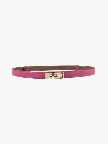 Davy | Women's Skinny Belt with Gold Clasp