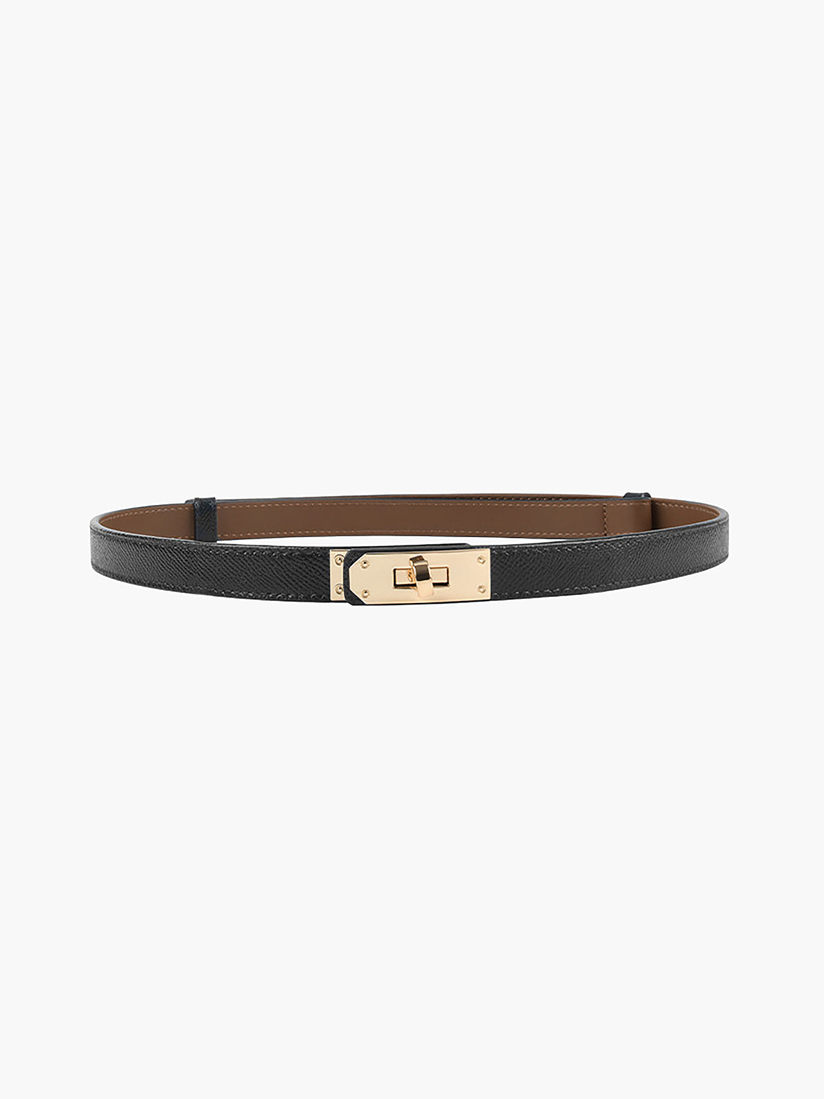 Davy | Women's Skinny Belt with Gold Clasp
