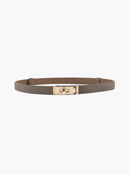 Davy | Women's Skinny Belt with Gold Clasp