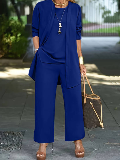 Versatile Three-Piece Palazzo Pant Set