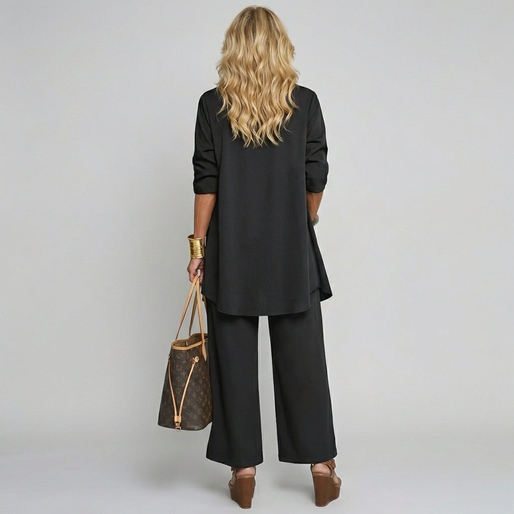 Versatile Three-Piece Palazzo Pant Set