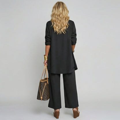 Versatile Three-Piece Palazzo Pant Set
