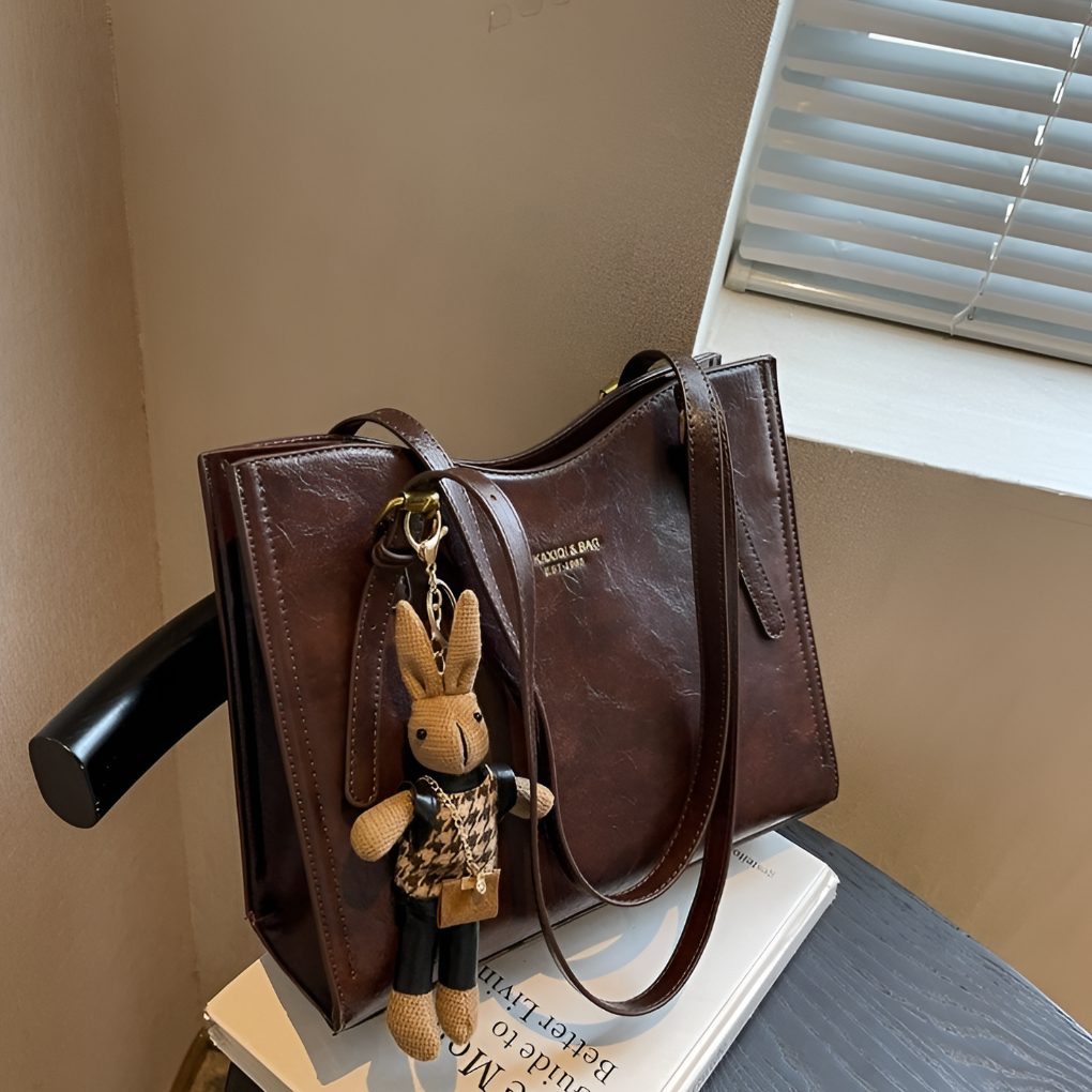 Davy | Women's Tote Shoulder Bag with Charm