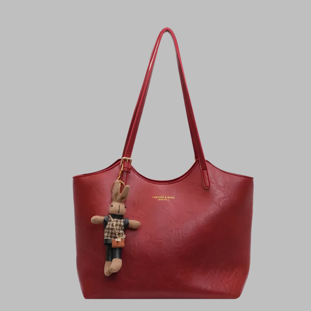 Davy | Women's Tote Shoulder Bag with Charm