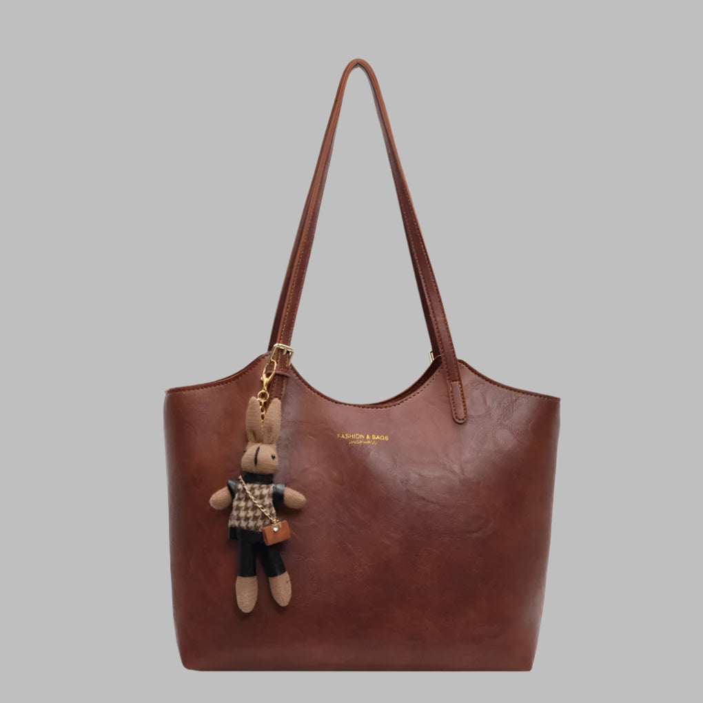 Davy | Women's Tote Shoulder Bag with Charm