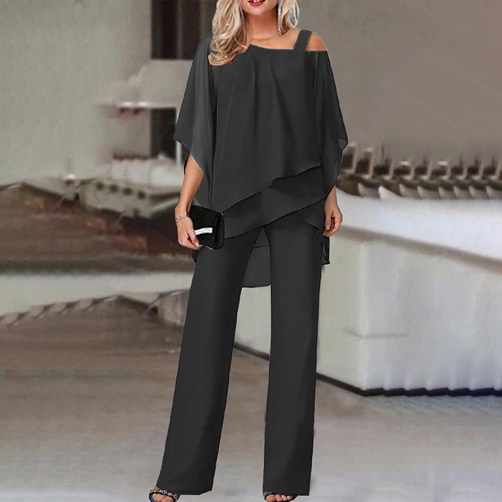 Chic Cold Shoulder Two-Piece Set