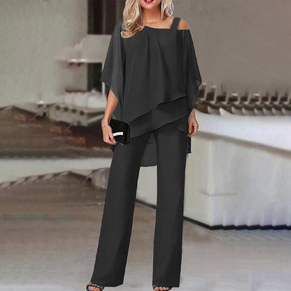 Chic Cold Shoulder Two-Piece Set