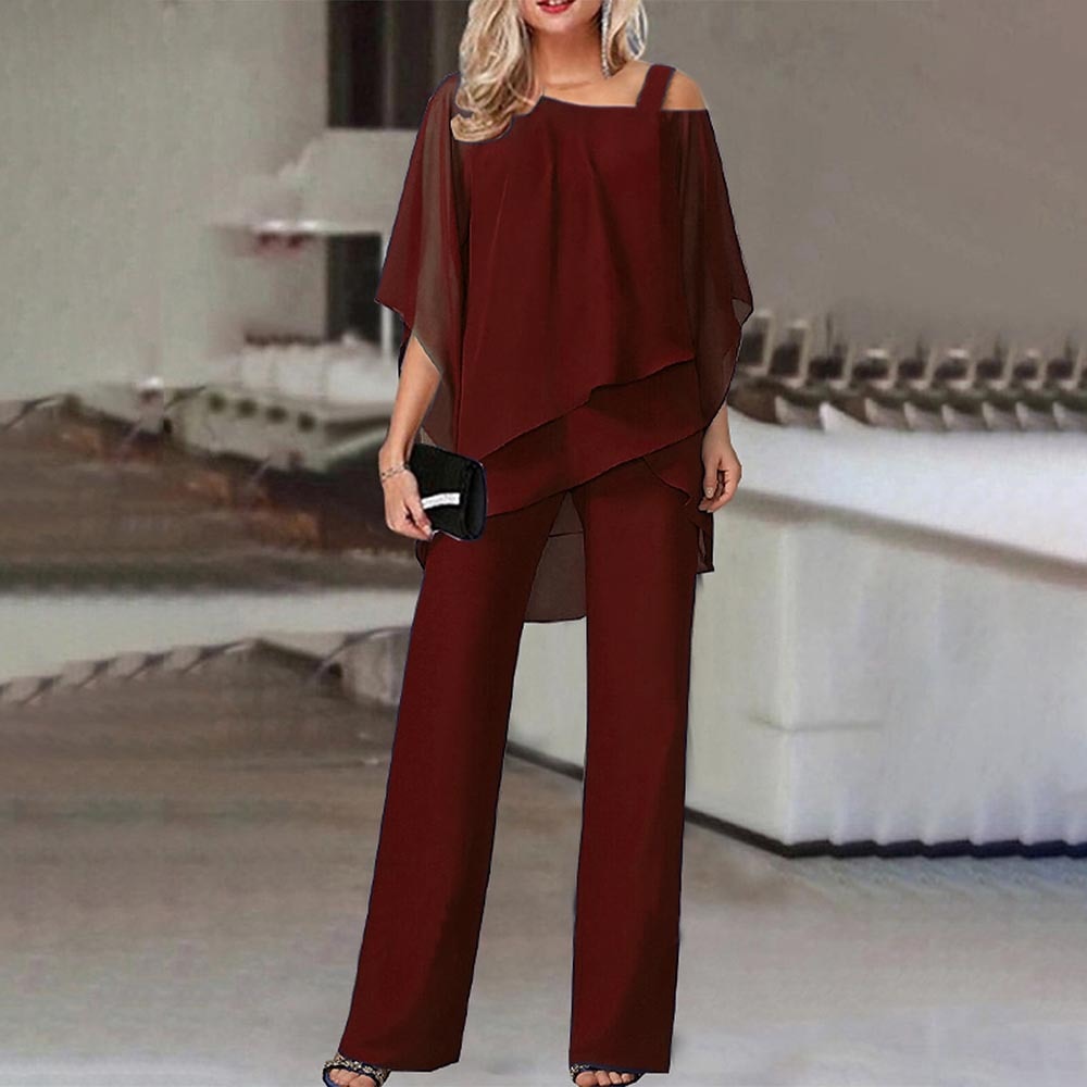 Chic Cold Shoulder Two-Piece Set