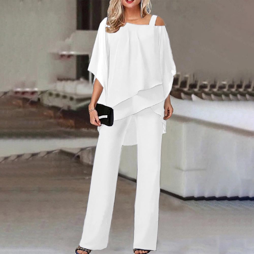 Chic Cold Shoulder Two-Piece Set