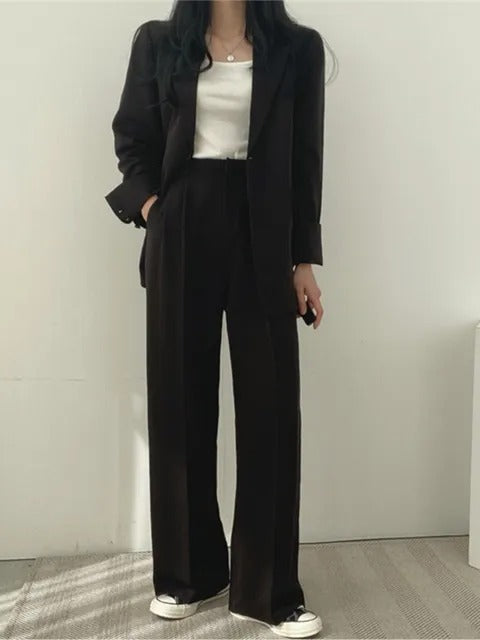 Women's Tailored Wide-Leg Suit