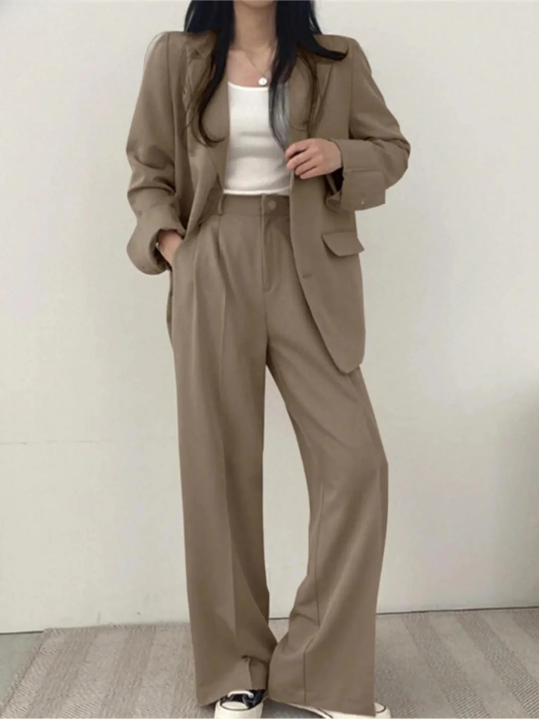 Women's Tailored Wide-Leg Suit