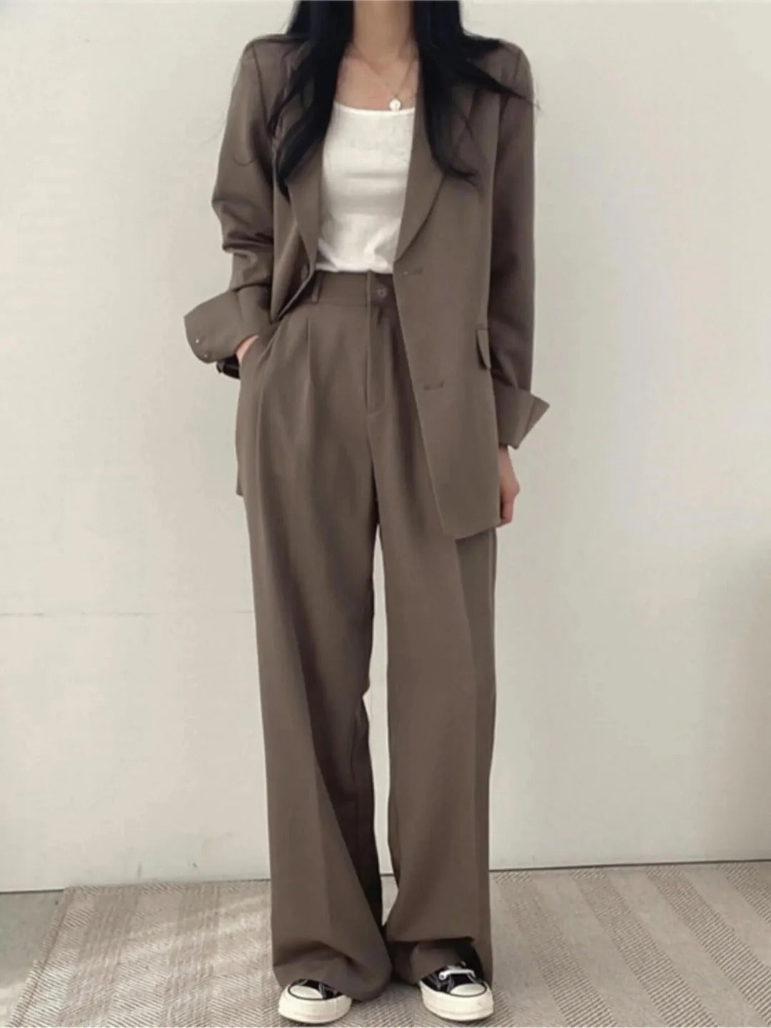 Women's Tailored Wide-Leg Suit