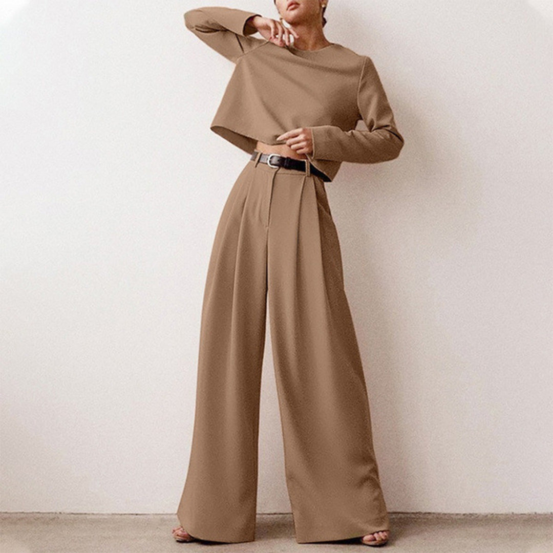 Loose Fit Wide Leg Pant Suit