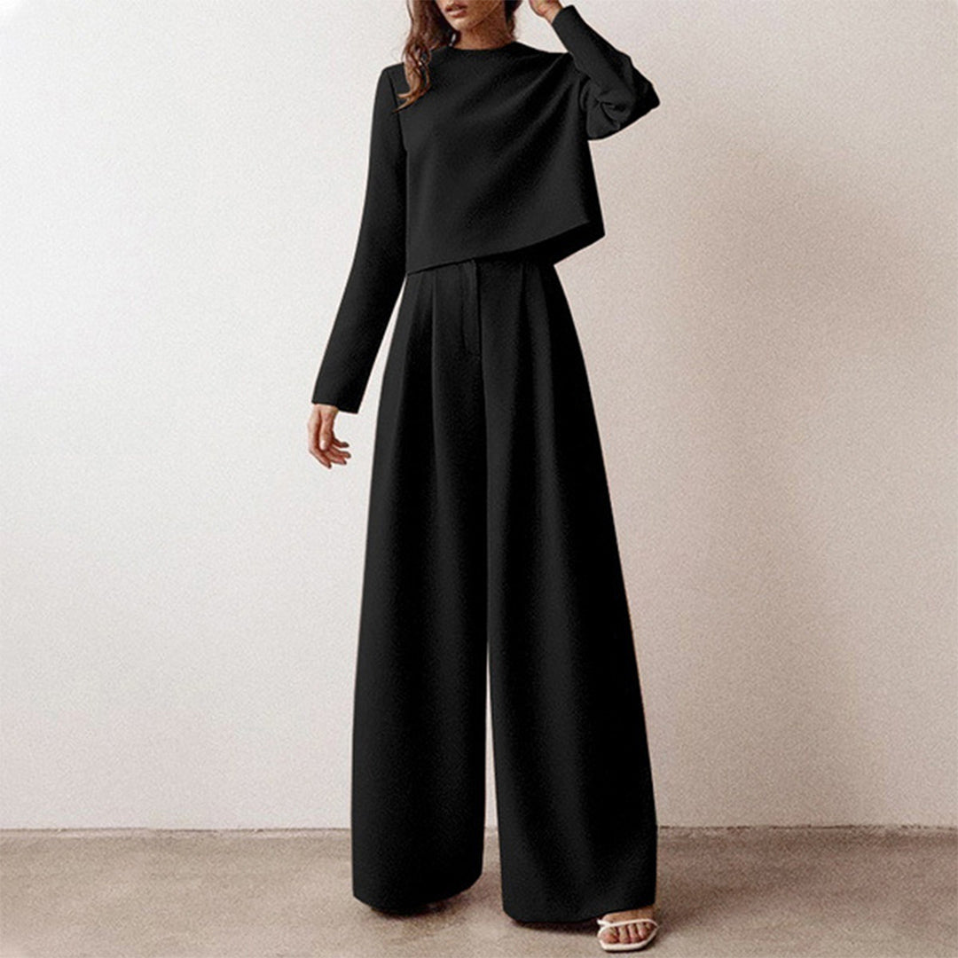 Loose Fit Wide Leg Pant Suit