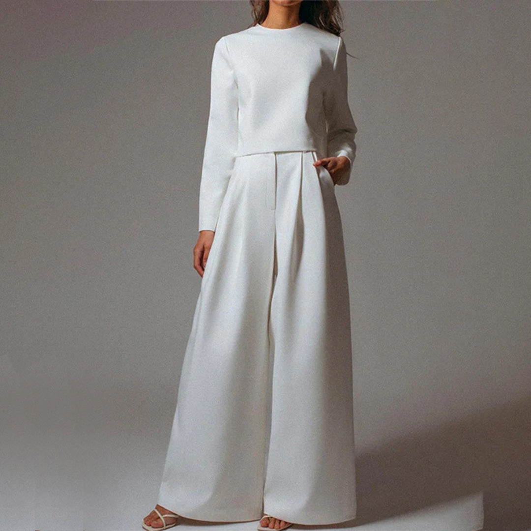Loose Fit Wide Leg Pant Suit