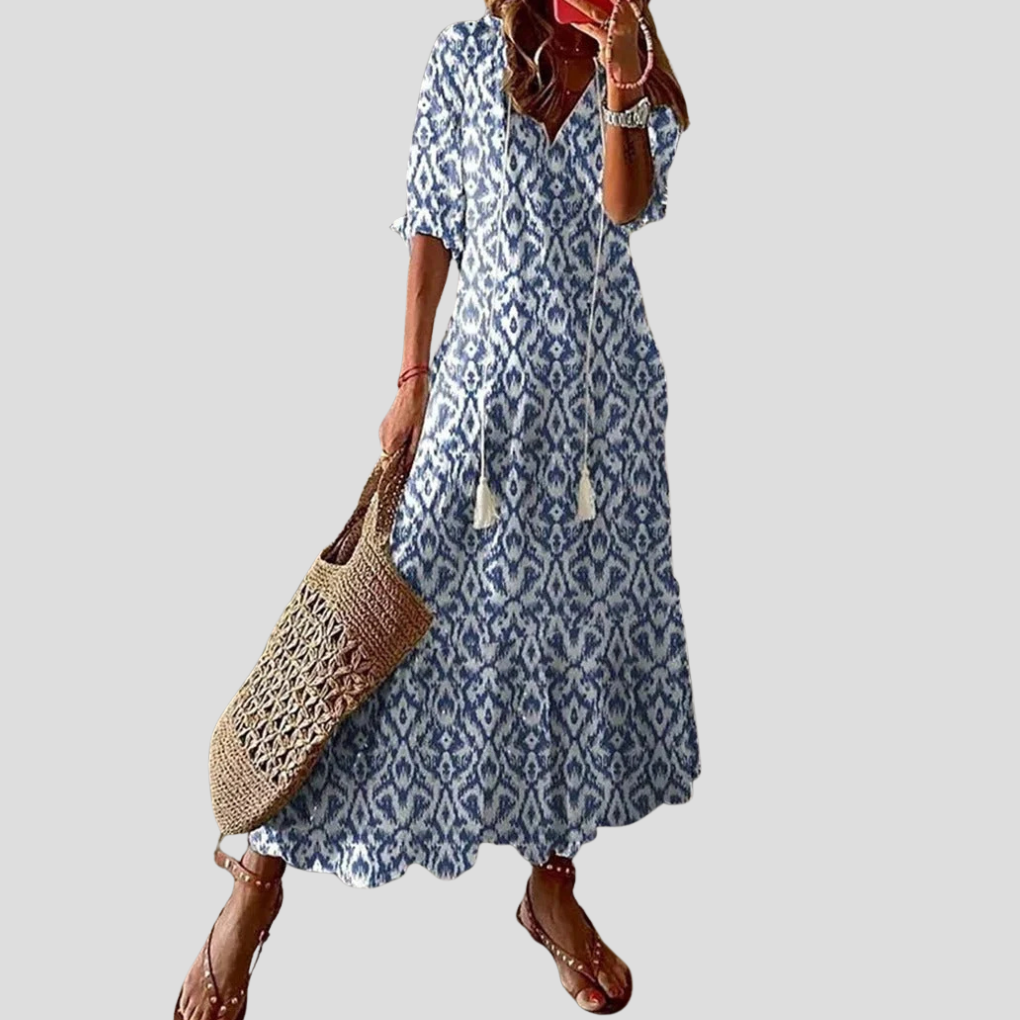 Flowy Floral Tiered Maxi Dress
