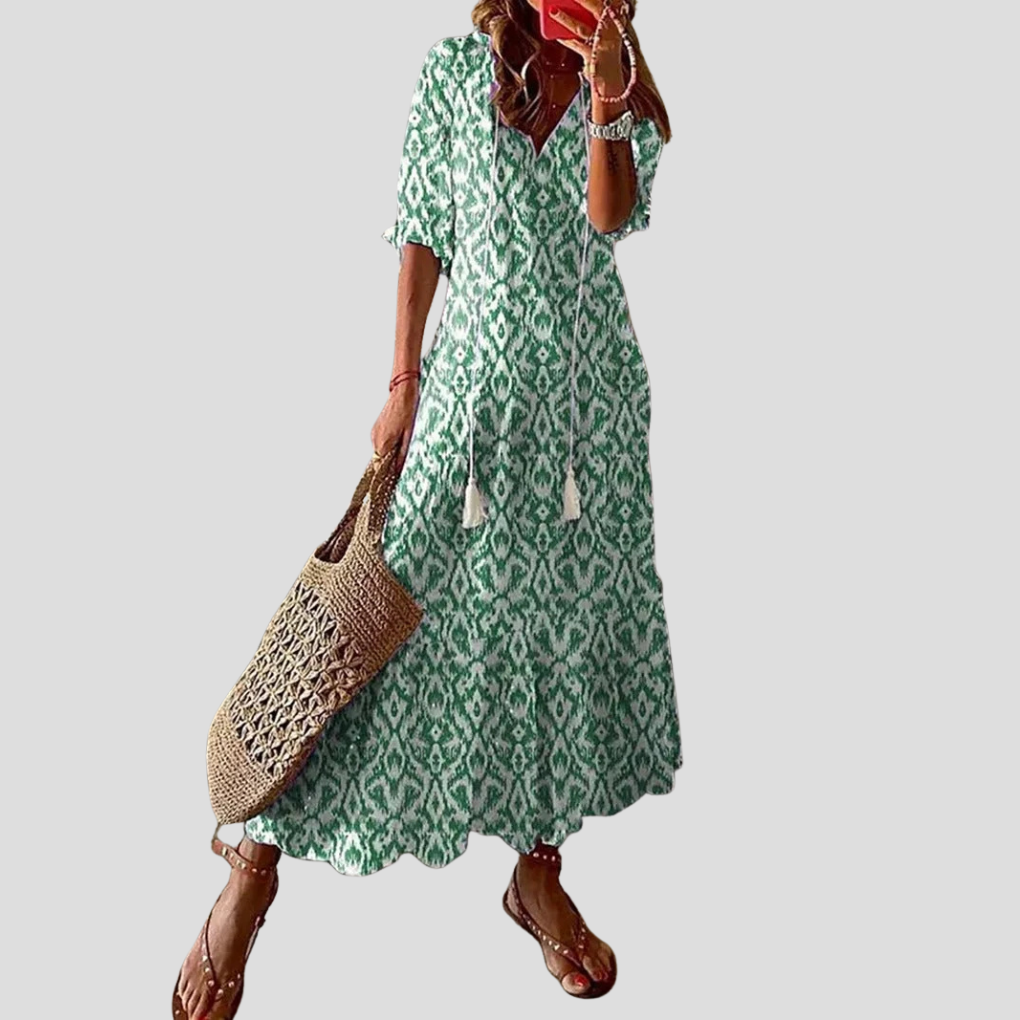 Flowy Floral Tiered Maxi Dress