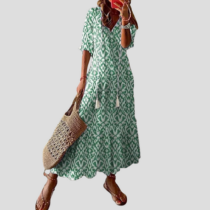 Flowy Floral Tiered Maxi Dress
