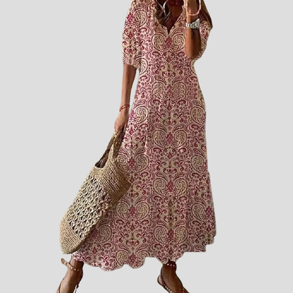 Flowy Floral Tiered Maxi Dress
