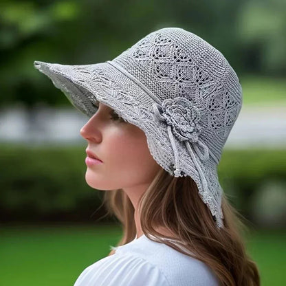 Davy | Women's Wide Brim Sun Hat with Crochet Detail