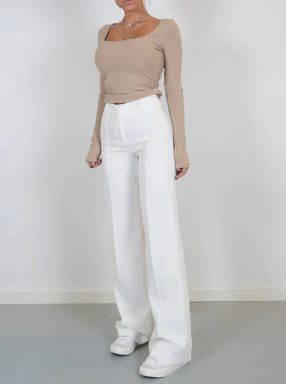Sophisticated Tailored Wide Leg Pants