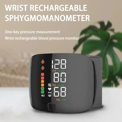 Davy | Wrist Blood Pressure Monitor – Electronic Portable Sphygmomanometer with Voice Alerts