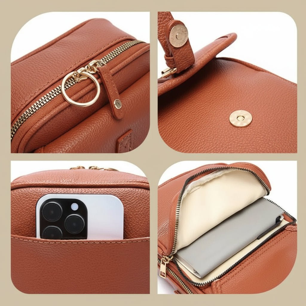 DAYGUARD – Compact crossbody with secure zippers and ample space