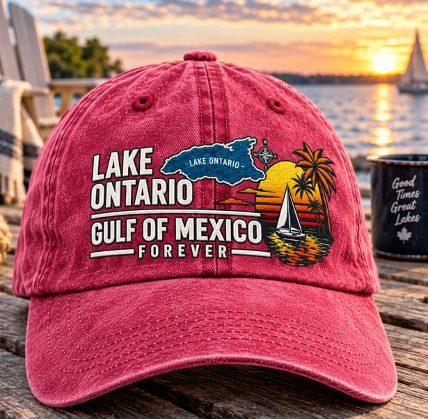 Lake Ontario & Gulf Forever Vintage Embroidered Cap