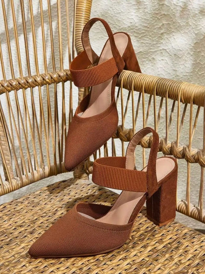Women's Rubber Sandals – Pointed Toe, Stiletto Heel, High Heel