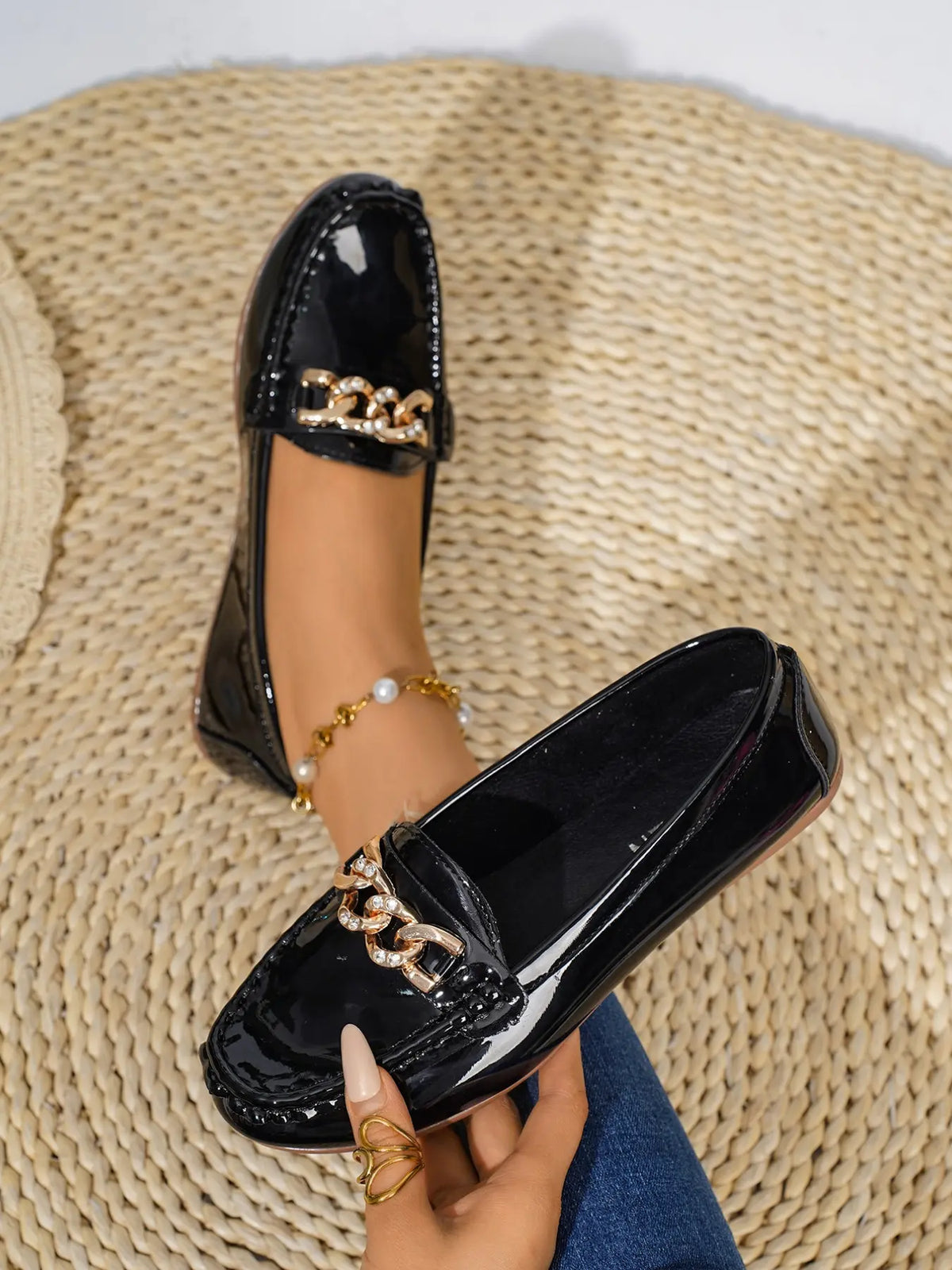 Women's Rubber Loafers – Slip-On, Lightweight